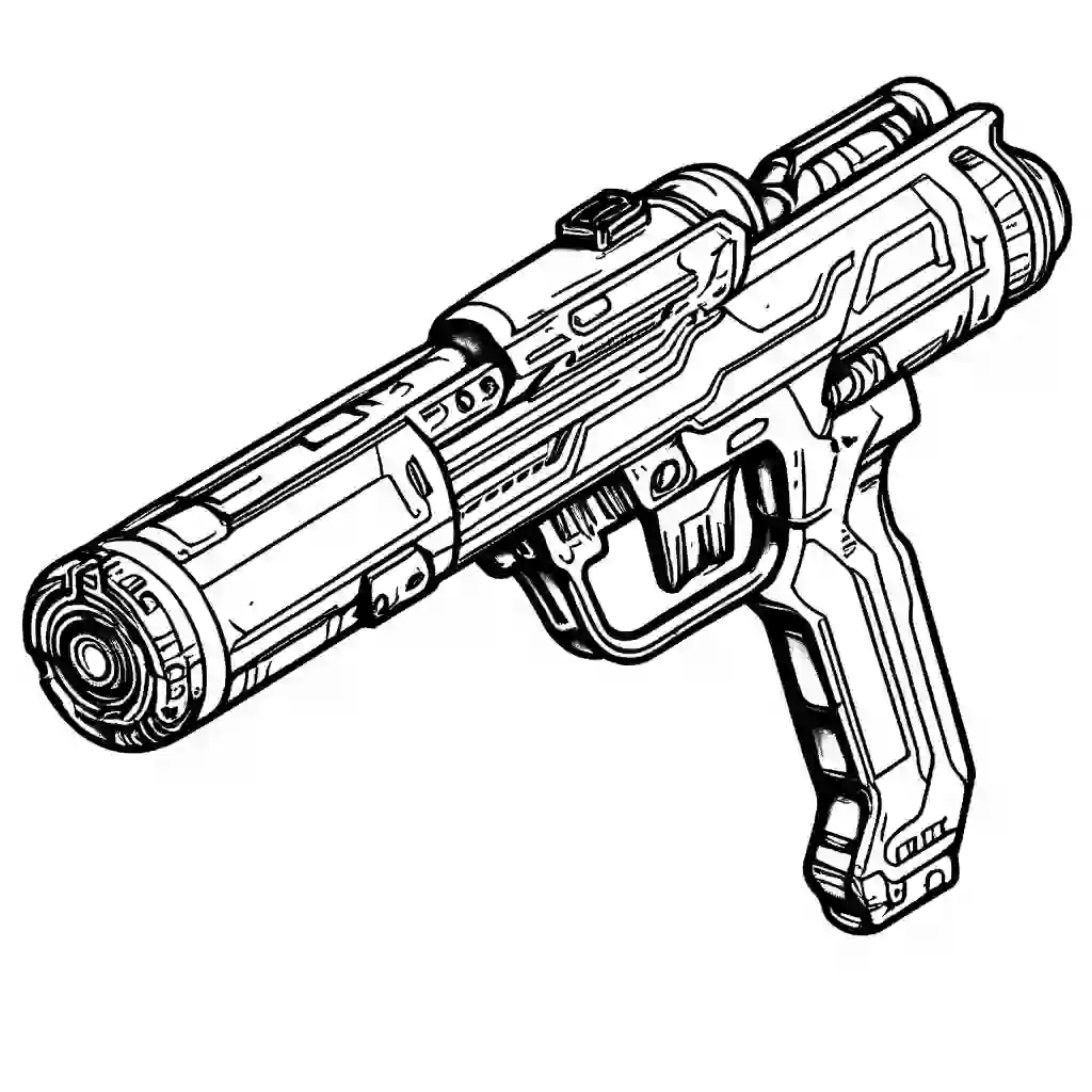Laser Guns coloring pages